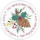Burgundy Pine Cone Spray Round Address Labels Image 2 of 2